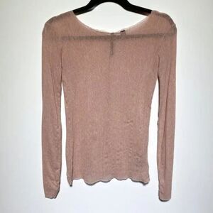 JOE’S WOMENS PINK KNIT WIDE NECK BLOUSE